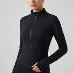 Figuuraccentuerende activewearjacke van stretch