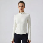 Figuuraccentuerende activewearjacke van stretch