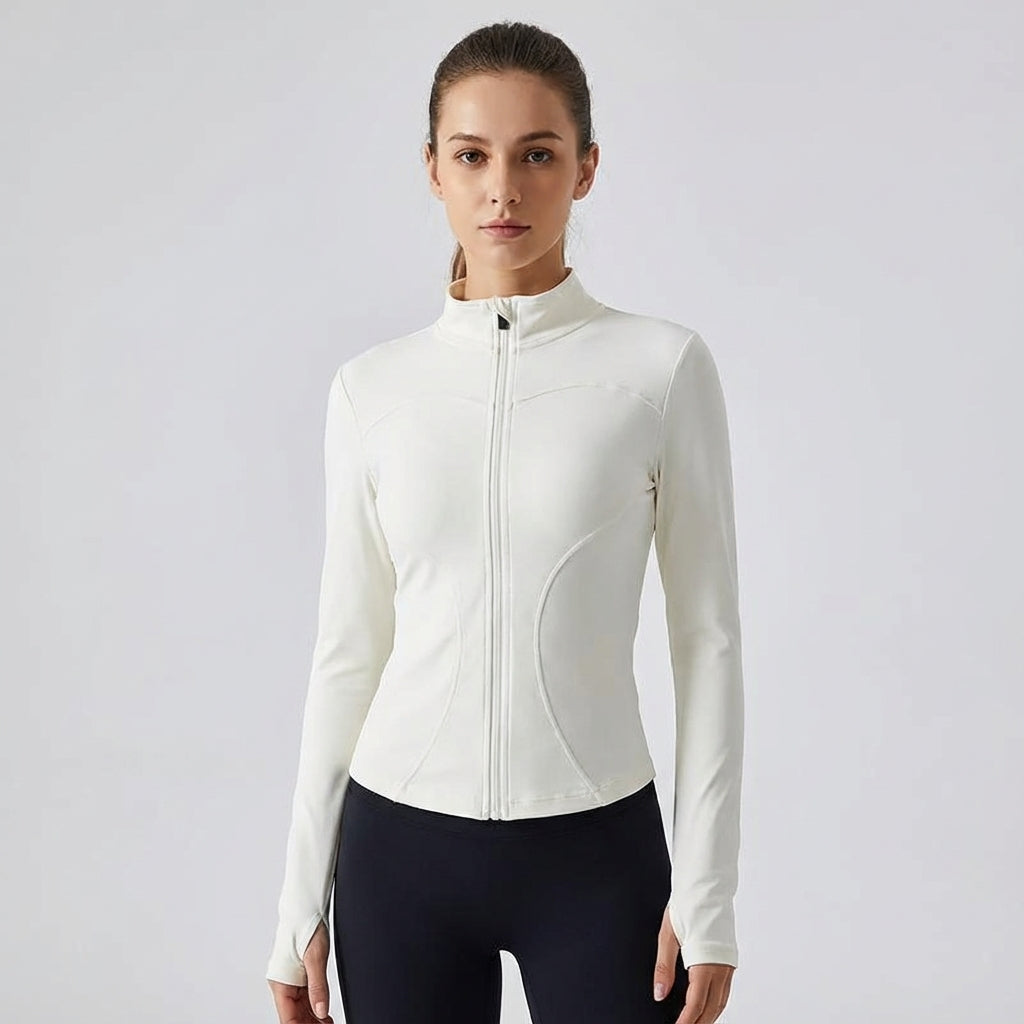 Figuuraccentuerende activewearjacke van stretch