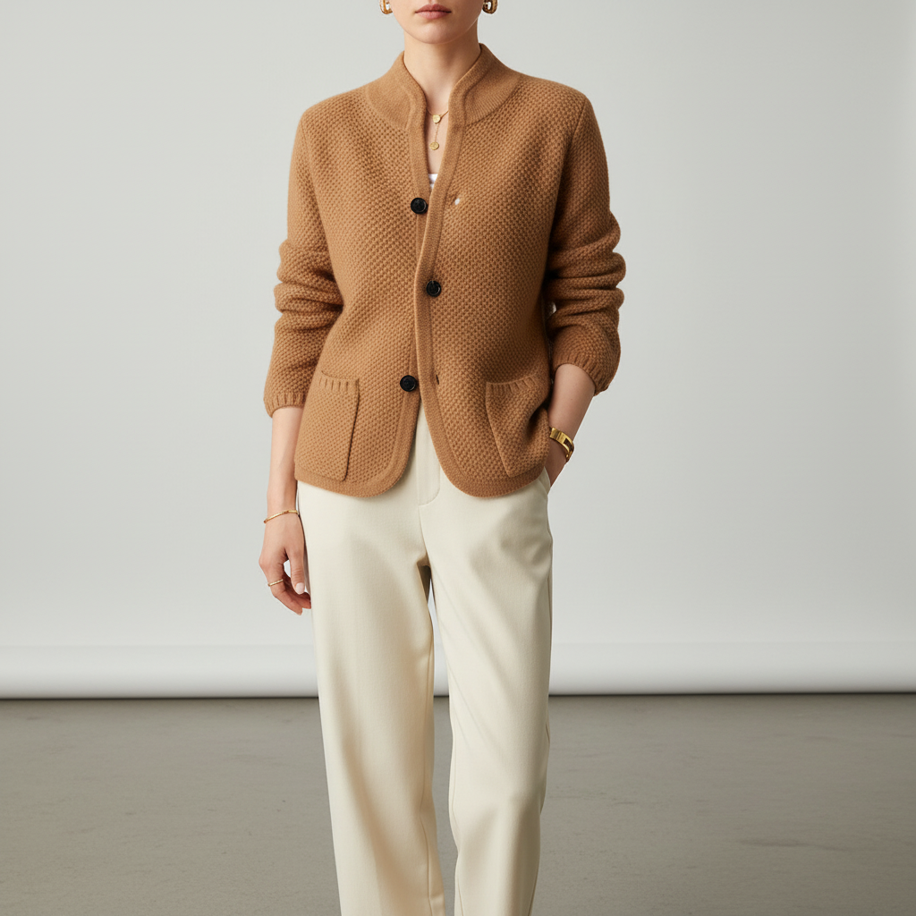 Figuuraccentuerende gebreide cardigan