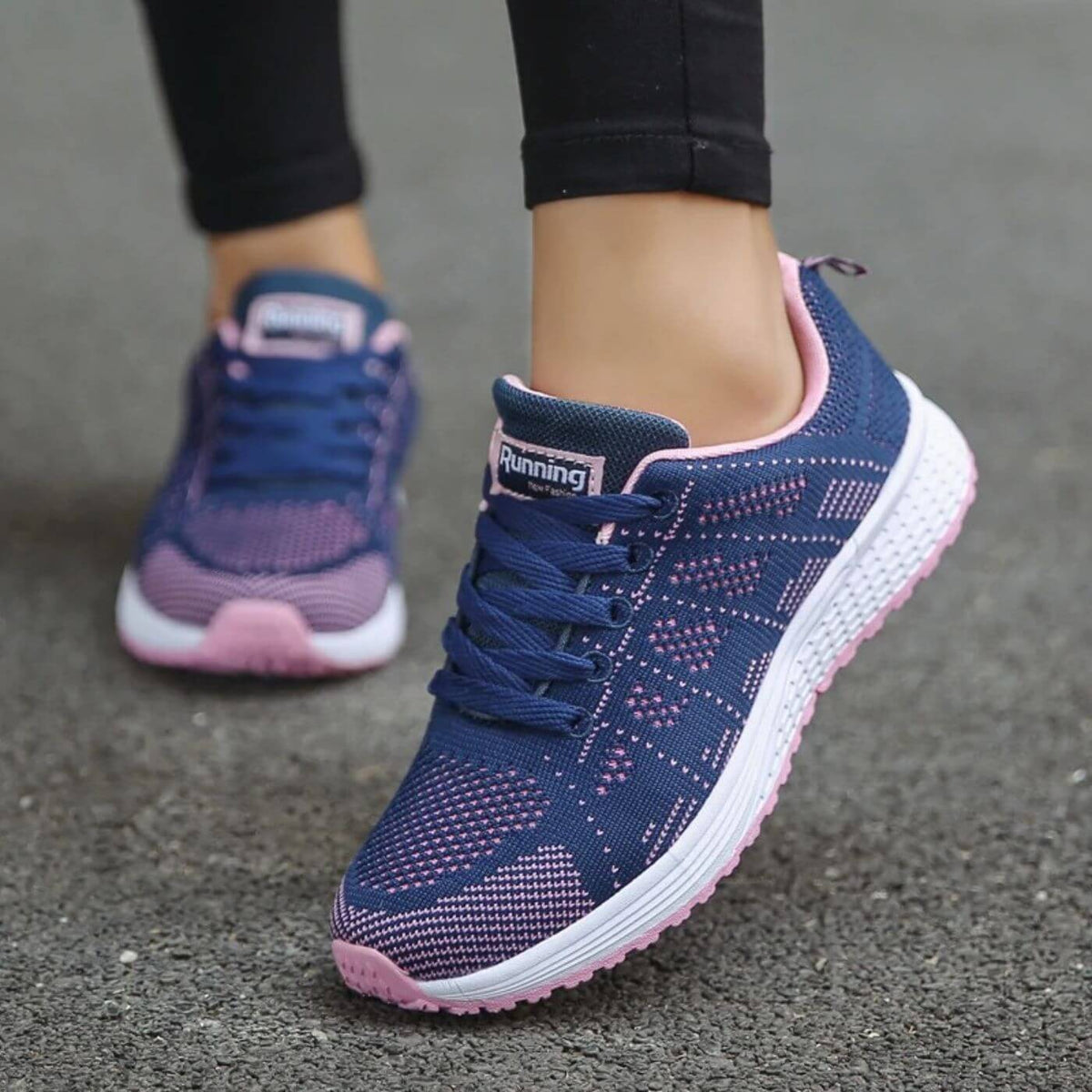 Lichte damessneakers met elastische sluiting