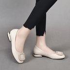 Platte comfortschoen met hak