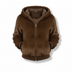 Fluffy vest met capuchon