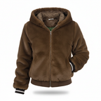 Fluffy vest met capuchon