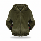 Fluffy vest met capuchon