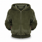 Fluffy vest met capuchon