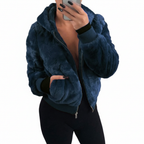 Fluffy vest met capuchon