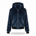 Fluffy vest met capuchon