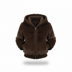 Fluffy vest met capuchon