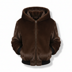 Fluffy vest met capuchon