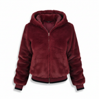Fluffy vest met capuchon