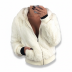 Fluffy vest met capuchon