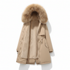 Fleece parka met kapuze