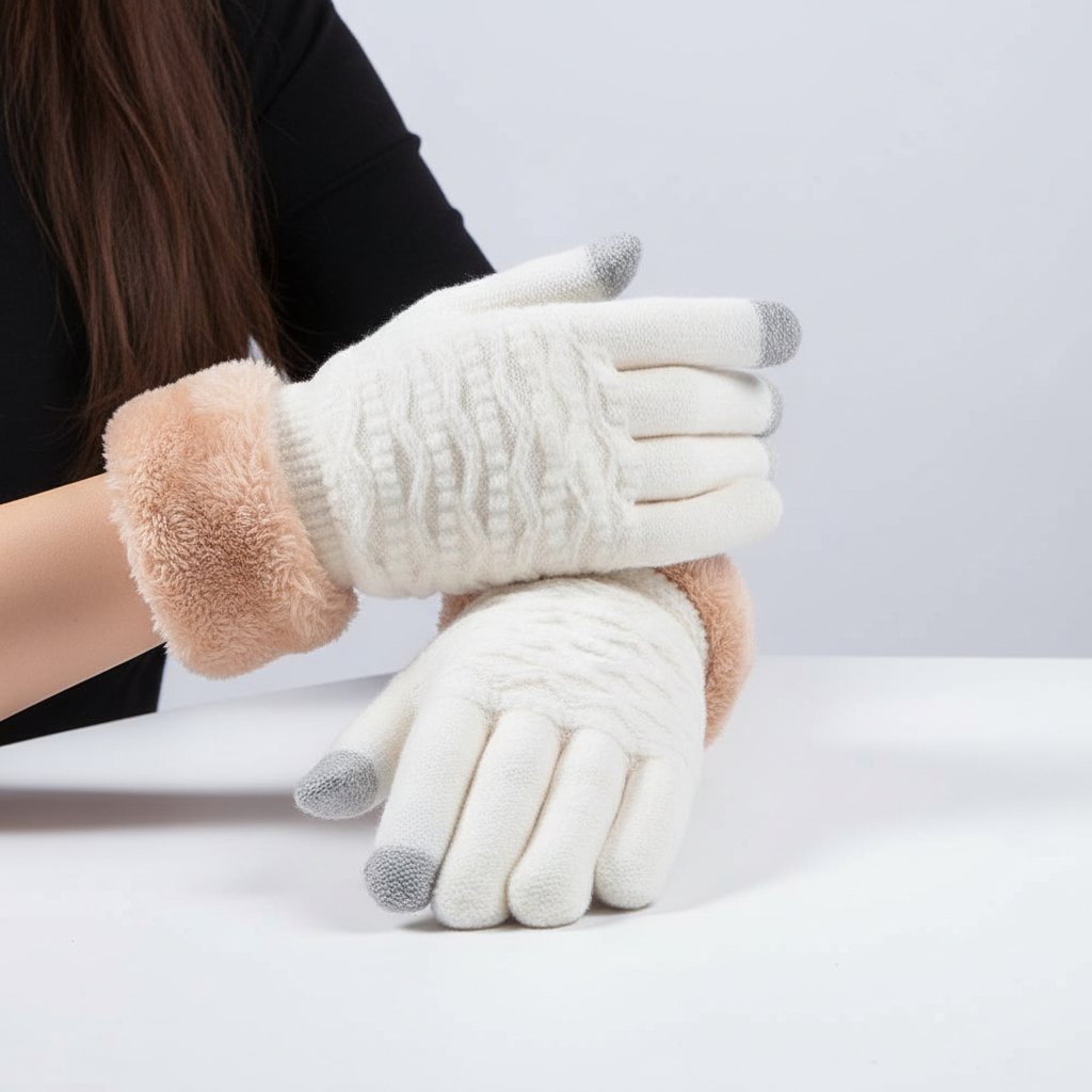 Fleece gevoerde touchscreen handschoenen