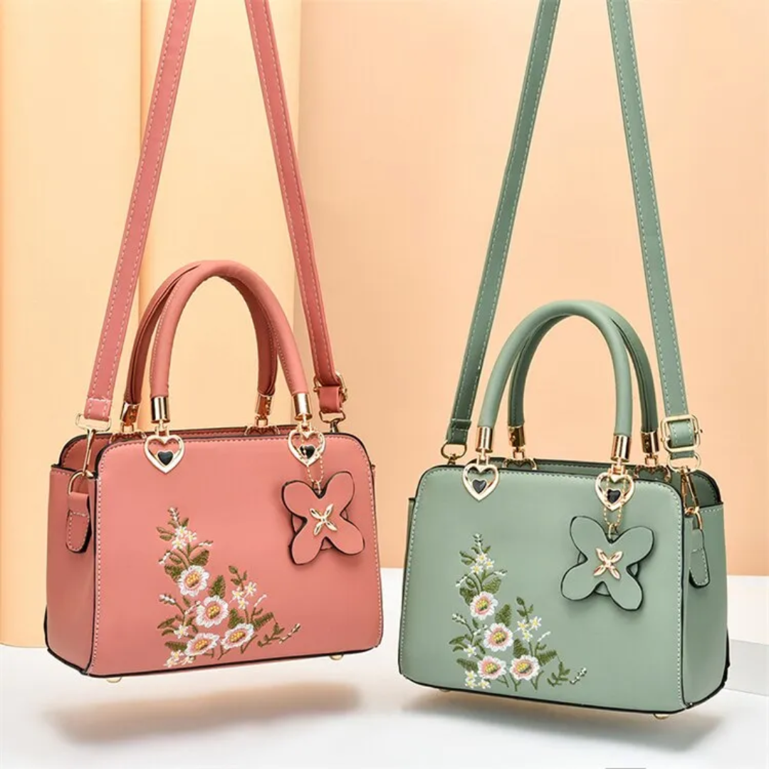 Geborduurde crossbodytas Flora