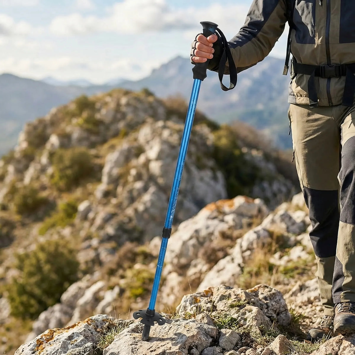Opvouwbare 4-delige trekkingstok