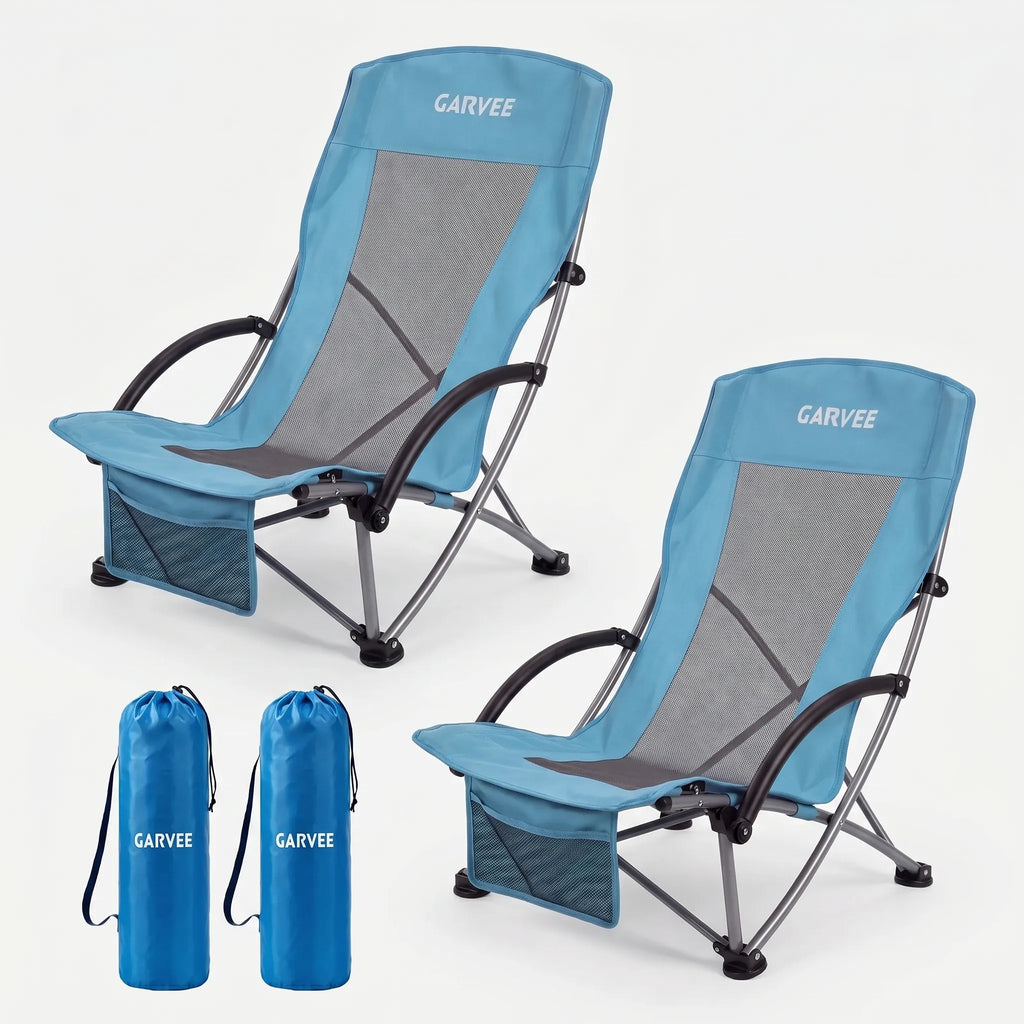 Opvouwbare strandstoel met hoge rugleuning — afbeelding 5
