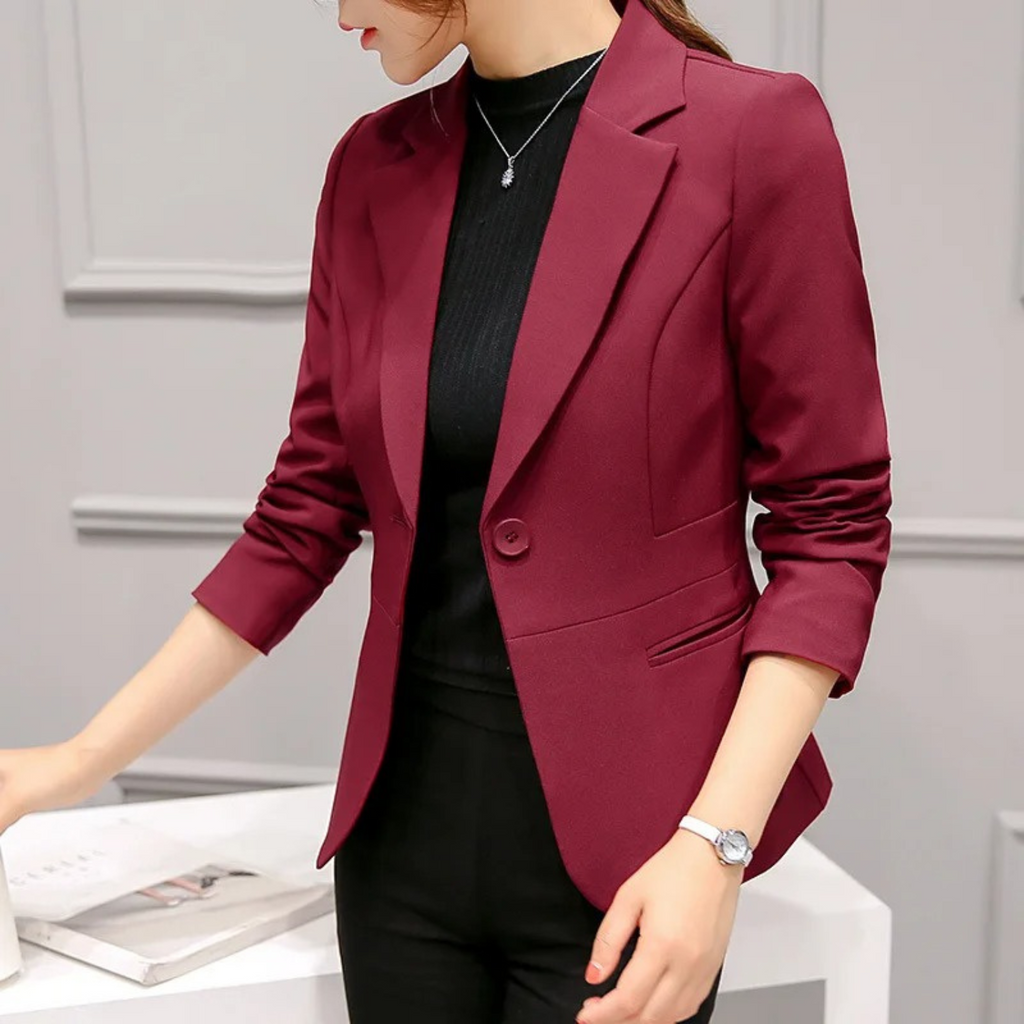 Nette slanke damesblazer met zakken