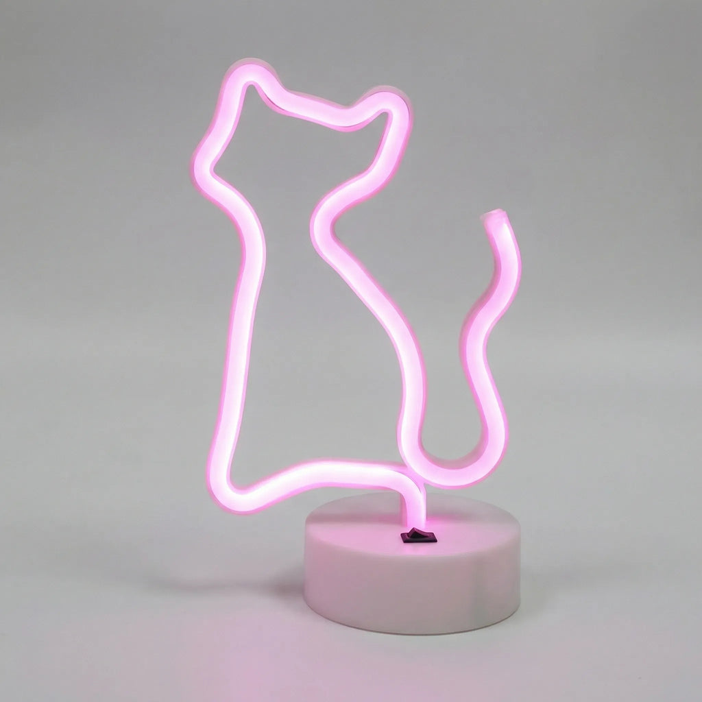 Vrijstaande neon-tafellamp