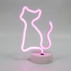Vrijstaande neon-tafellamp