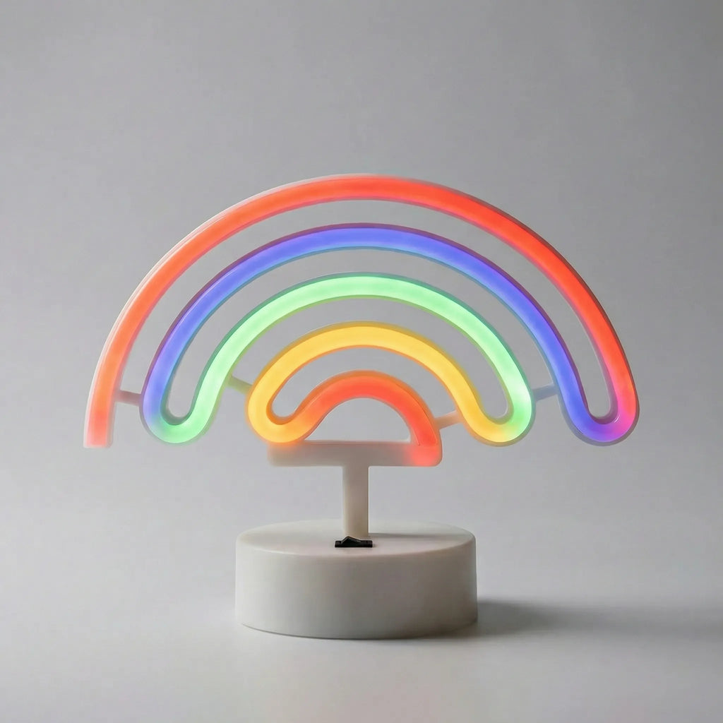 Vrijstaande neon-tafellamp