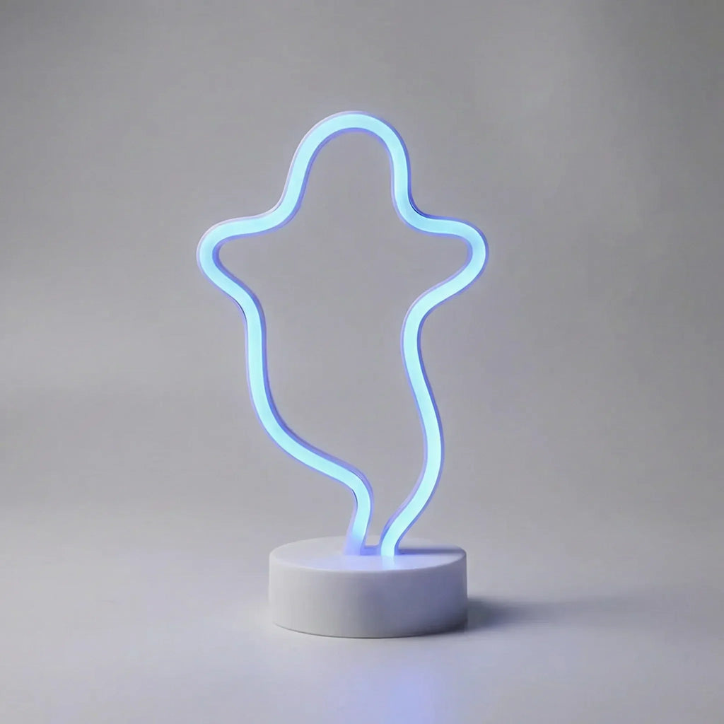 Vrijstaande neon-tafellamp