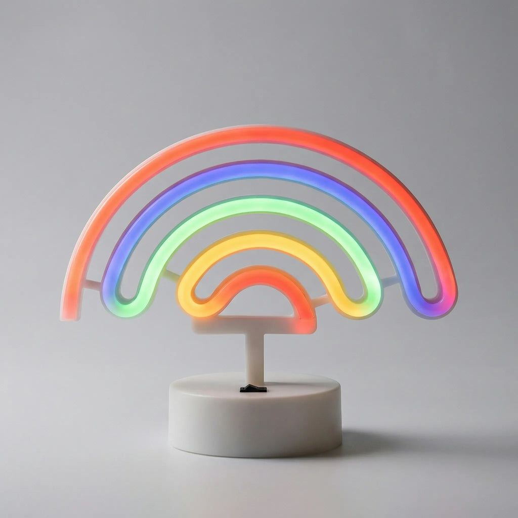 Vrijstaande neon-tafellamp