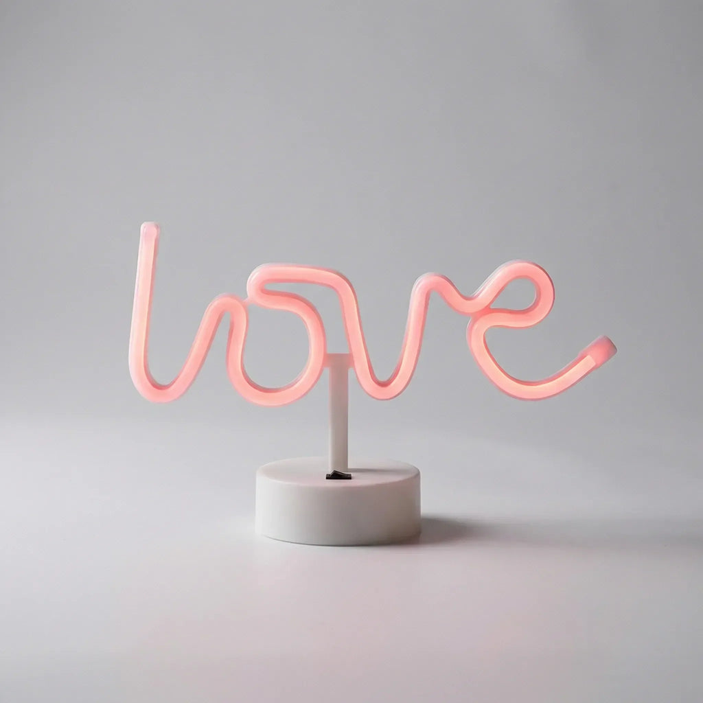Vrijstaande neon-tafellamp