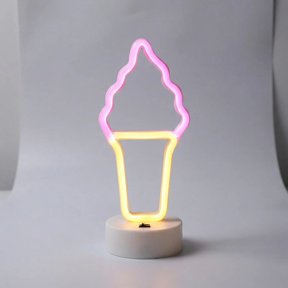 Vrijstaande neon-tafellamp