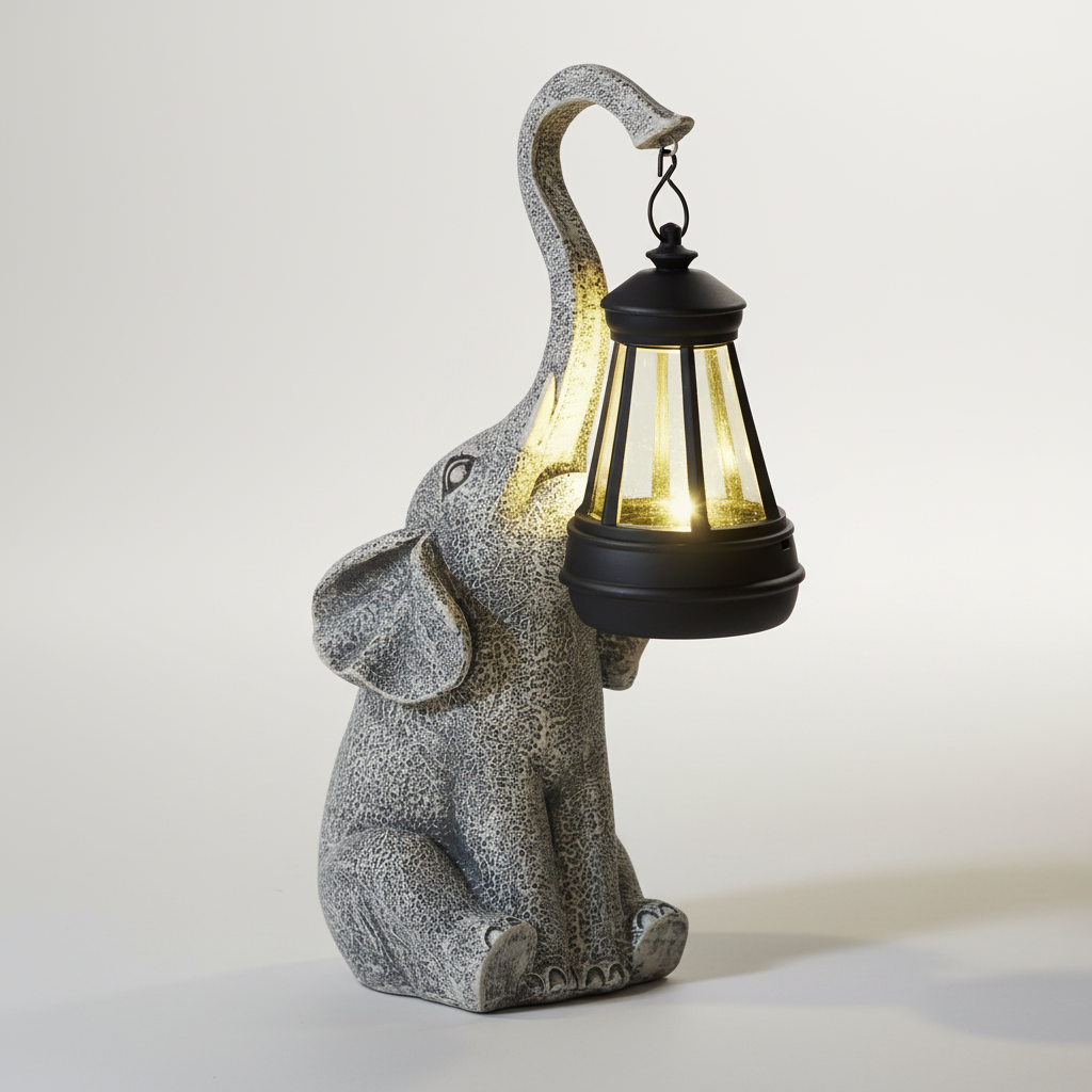 Vrijstaande buitenlamp met dierenmotief