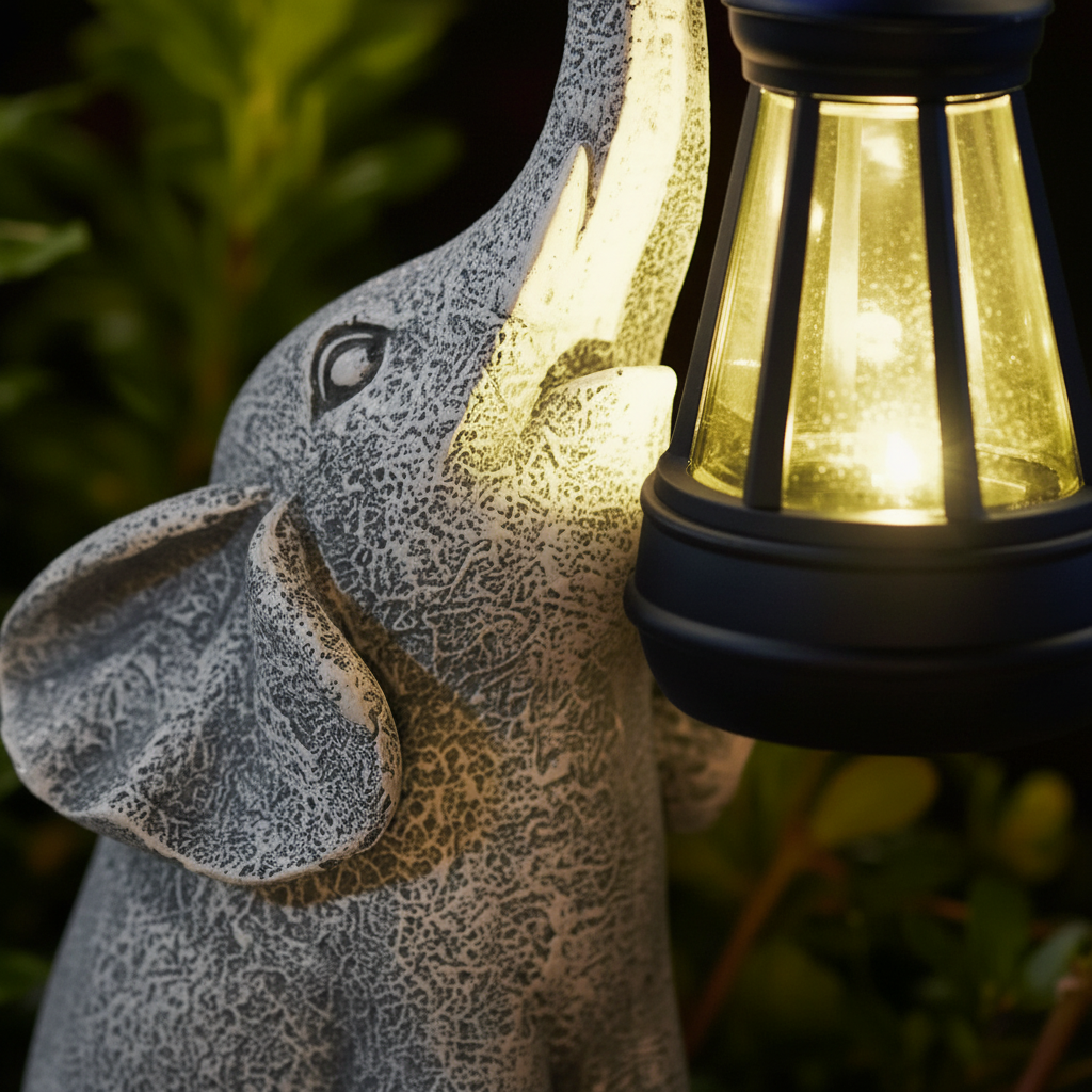 Vrijstaande buitenlamp met dierenmotief