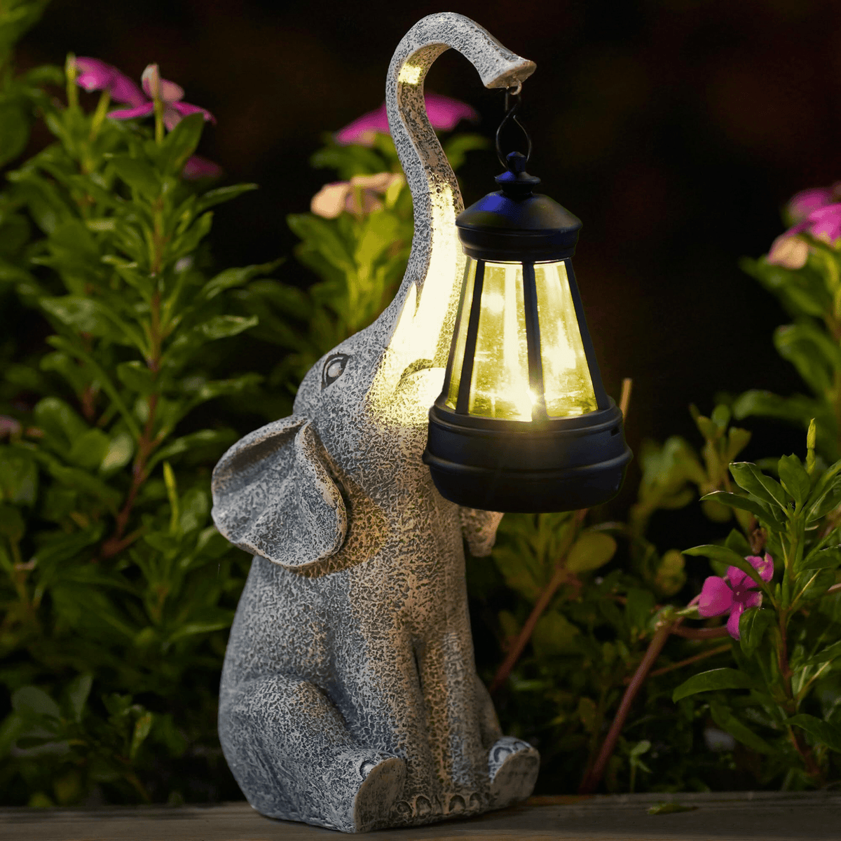 Vrijstaande buitenlamp met dierenmotief