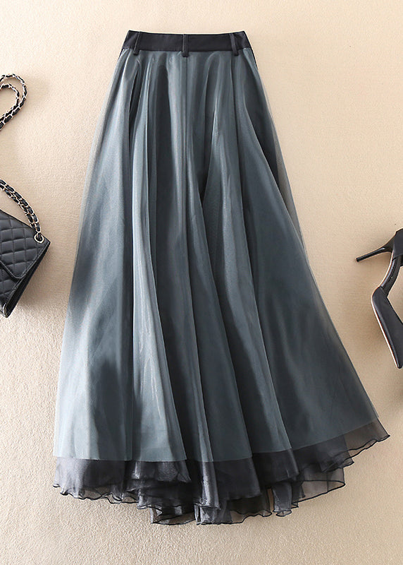 Modieuze tule patchwork lange rok