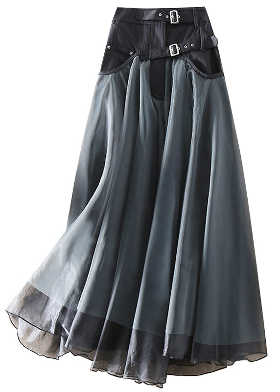 Modieuze tule patchwork lange rok