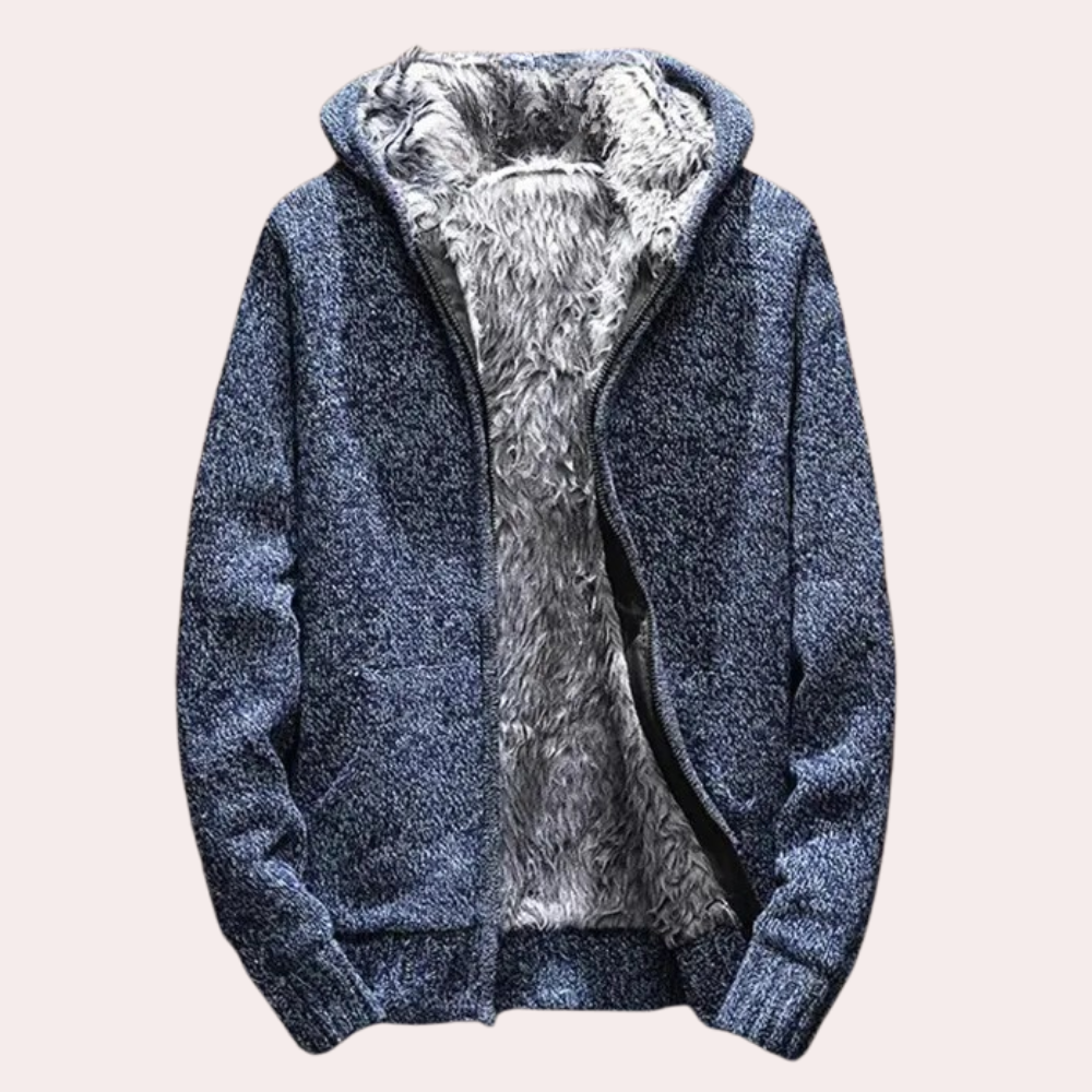 Gebreid vest met capuchon voor heren
