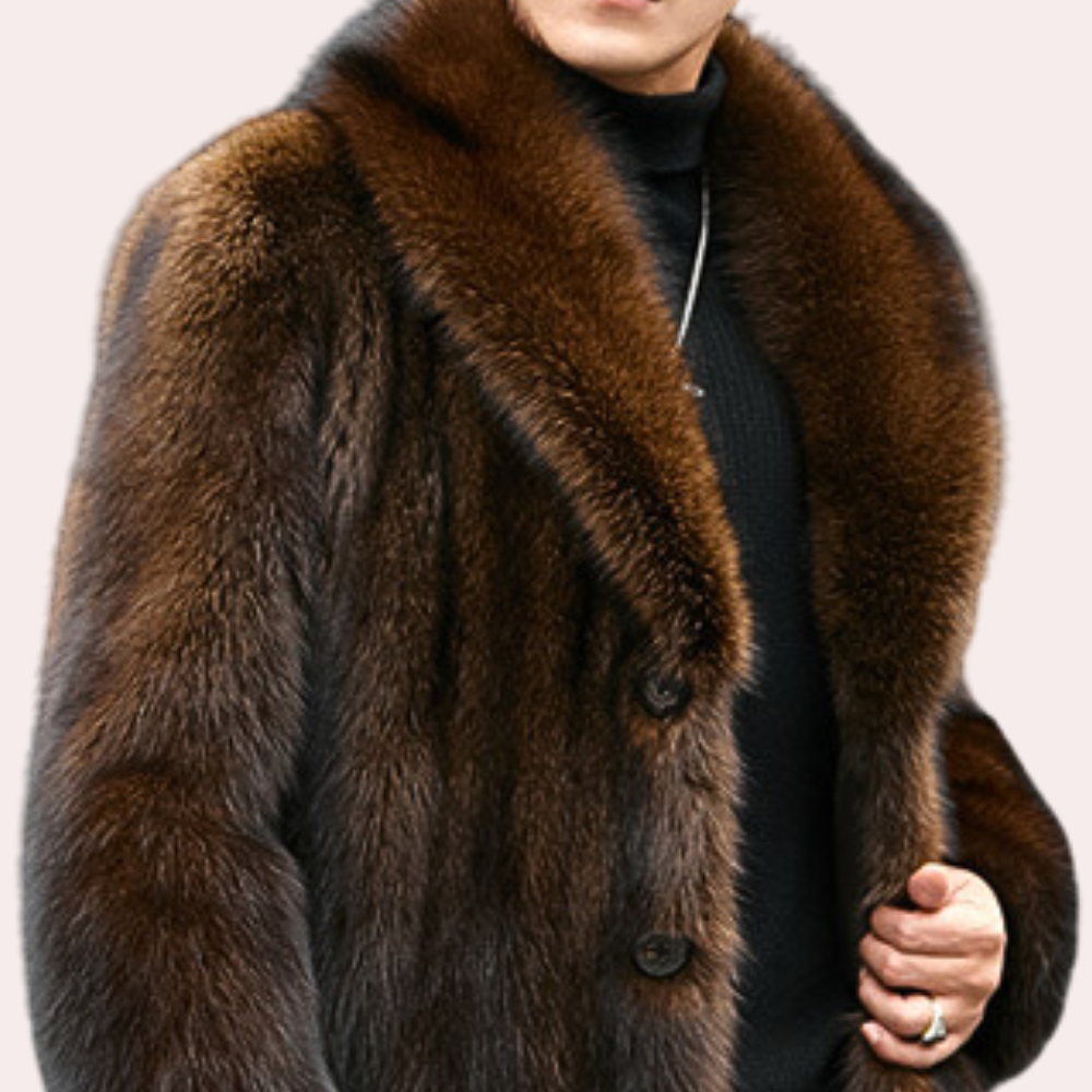 Tijdloze herenjas met bontlook