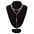 Pailletten gelaagde vrouwen halsband
