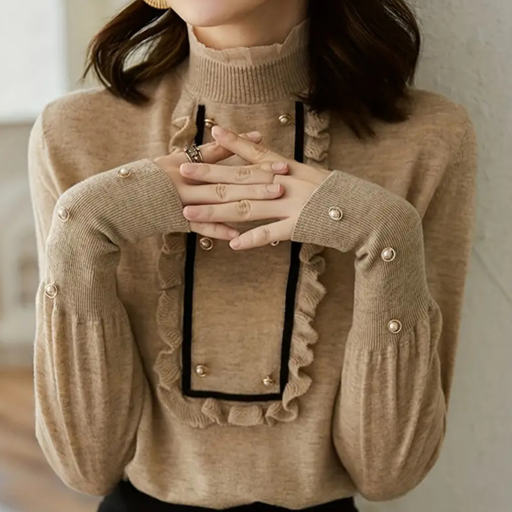 Khaki damesblouse