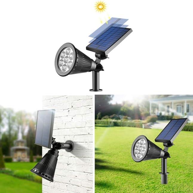 Tuinspot op zonne-energie met 9 LED-kleuren