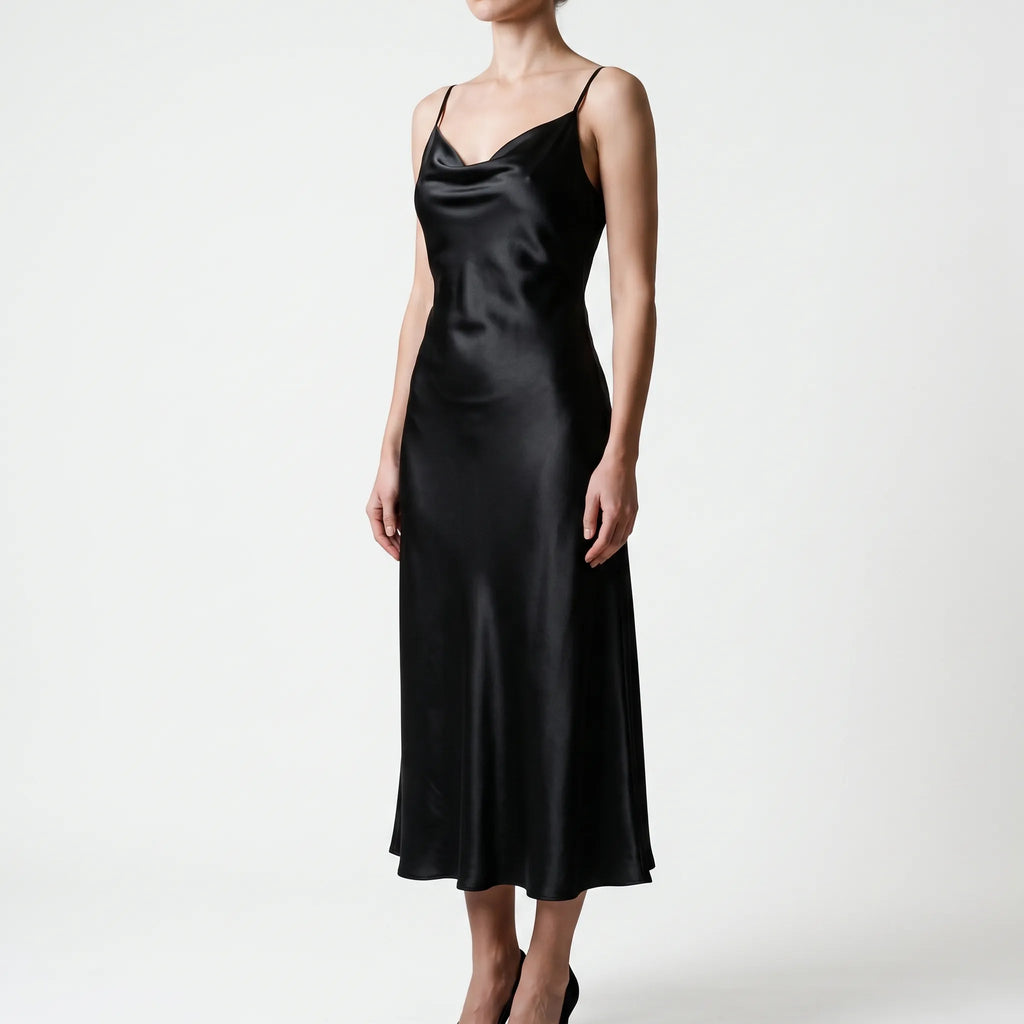 Gedrapeerde slipdress