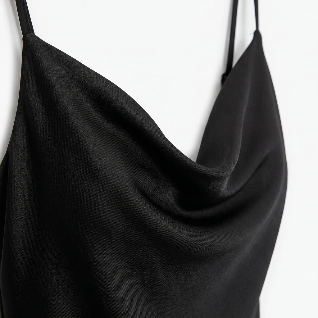 Gedrapeerde slipdress