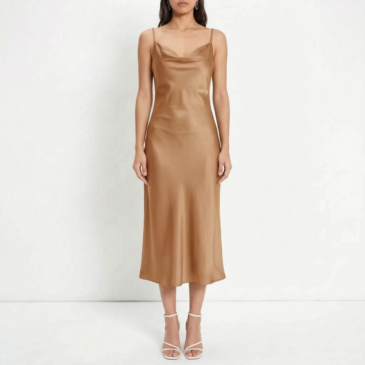 Gedrapeerde slipdress