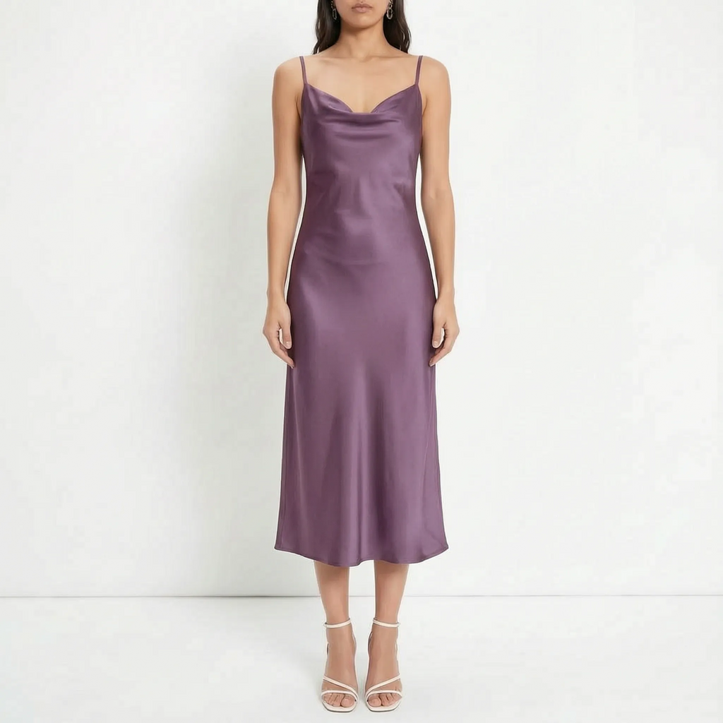 Gedrapeerde slipdress