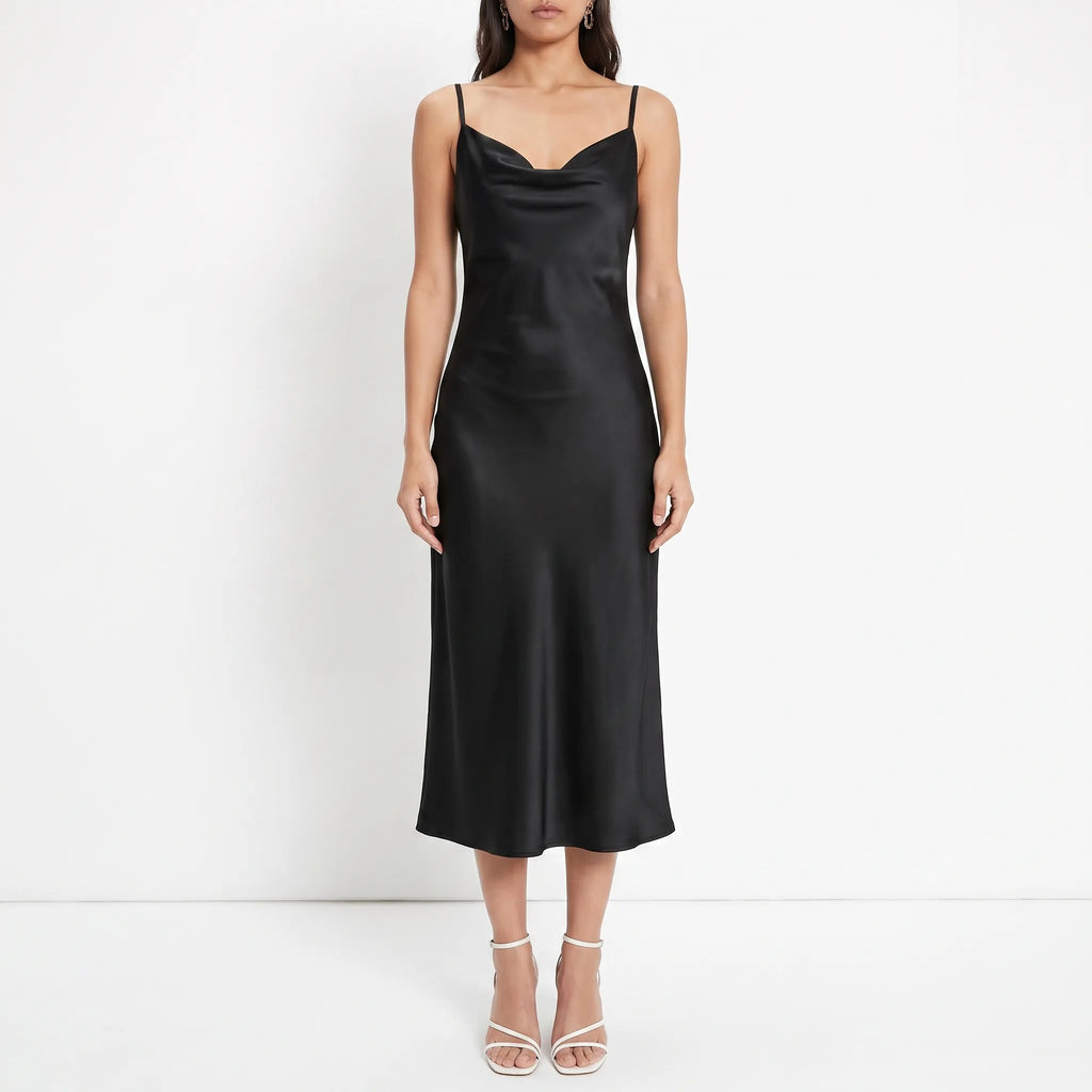 Gedrapeerde slipdress