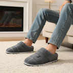Gevoerde huisslippers met patroon