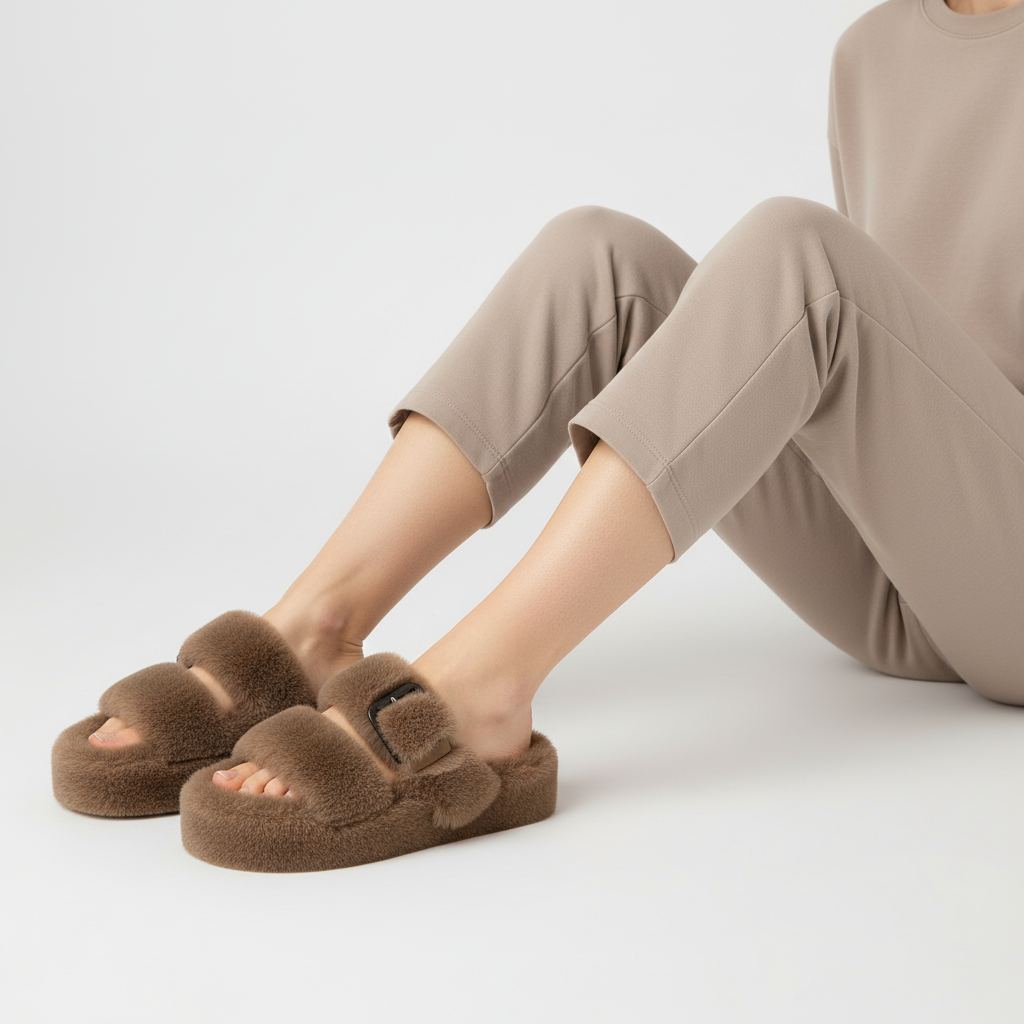 Gevoerde zachte huisschoenen