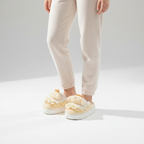 Gevoerde huisschoenen met ontwerp