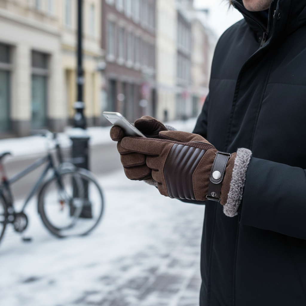 Gevoerde winterhandschoenen van polyester