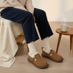 Gevoerde binnenzool van suede