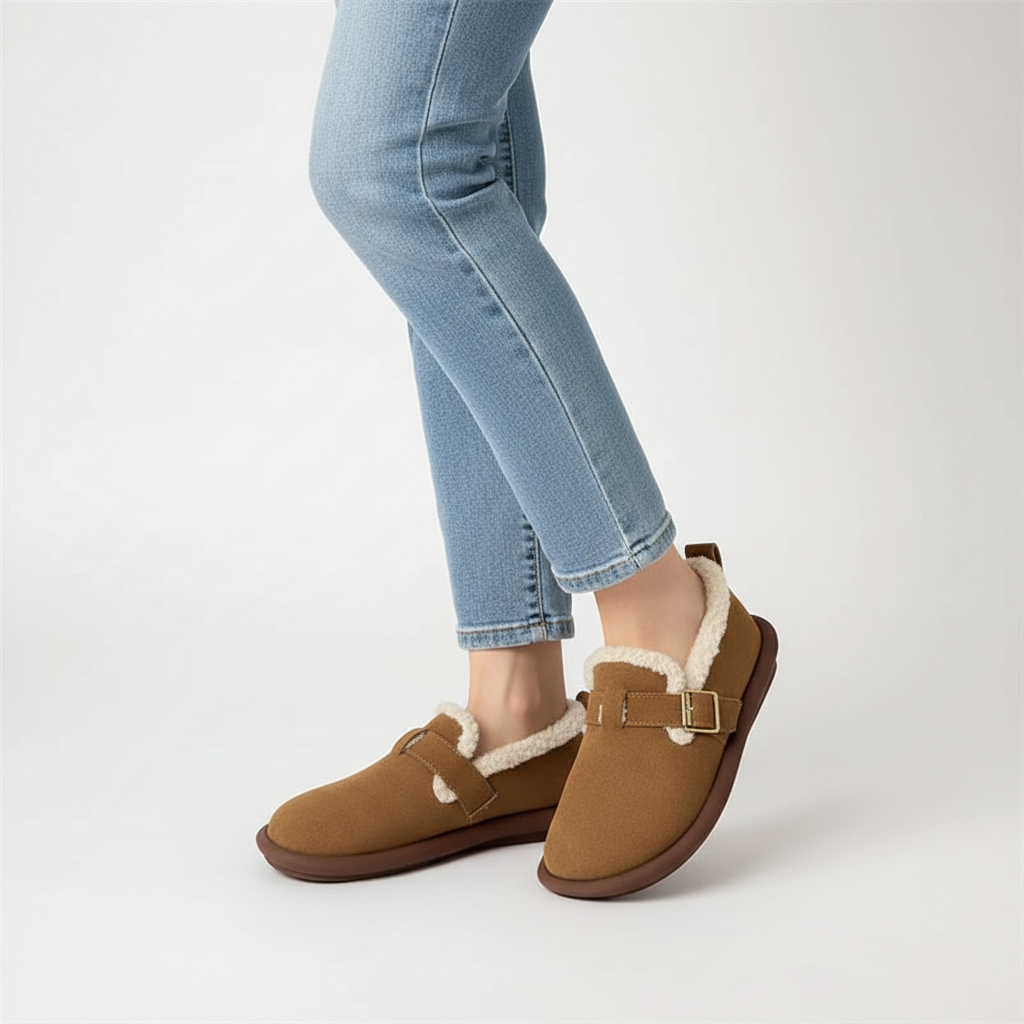Gevoerde binnenzool van suede